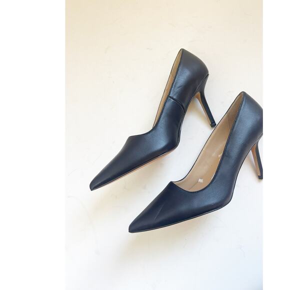 NWOB Ann Taylor Mae Leather Pumps Black 8 - Picture 4 of 6